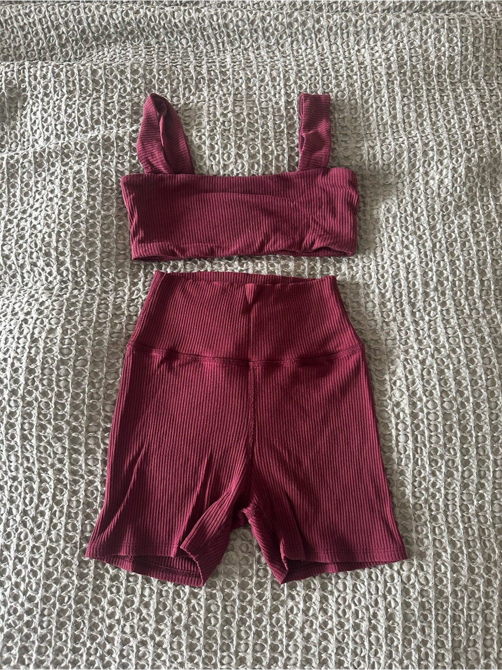 Ribbed Maroon Daily Drills Set